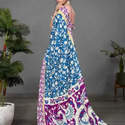 DIVASTRI Ajrak Block Printed Saree image 3