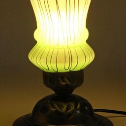 SOMIL Gold-Toned Printed Glass Cylindrical Shaped Table Lamp-image-77