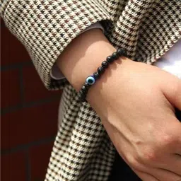 VIBESLE Black Evil Eye Bracelet-14