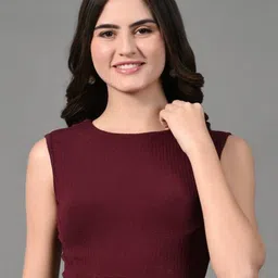 Myshka Crepe Crop Top-image-87