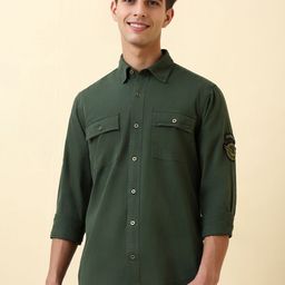 Allen Solly Men Solid Spread Collar Pure Cotton Casual Shirt-picture-41