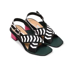 Aprajita Toor Printed Leather Block Sandals-32