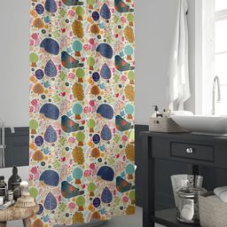 ArtzFolio Blue & Green Printed Water Proof Shower Curtain-image-85