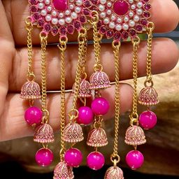 ANTICO Women Pink Drop Earrings-image-111
