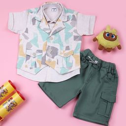 V-Mart Boys Printed Shirt with Shorts-picture-41