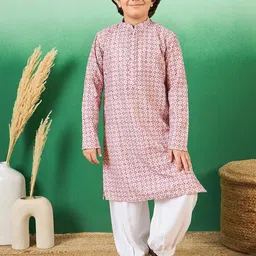 Sangria Boys Printed Pure Cotton Kurta Set-37
