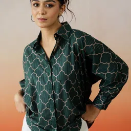 SANSKRUTIHOMES Women Printed Cotton Top-image-25