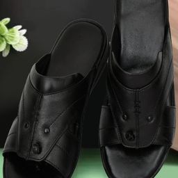 ZIRSQ Men Black Leather Sandals-picture-9