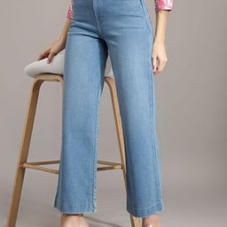 Xpose Women Comfort Wide Leg High-Rise Stretchable Jeans-image-6