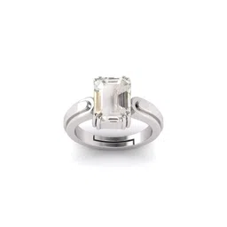 Todani Jems Unisex 4.25 Ratti White Sapphire Pukhraj GemStone Adjustable Ring-17