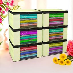 Aura Cream-Coloured Set of 6 Regular Multi-Utility Organisers-58