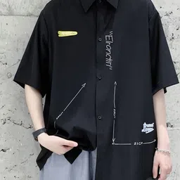 StyleCast Men Original Relaxed Fit Spread Collar Typography Printed Casual Shirt-image-61