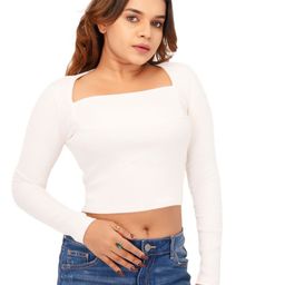Radprix Scoop Neck Long Sleeves Cotton T-shirt-image-22