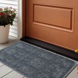 VAS COLLECTIONS Grey 2 Pieces Non Slip & Anti Skid Doormats-picture-0