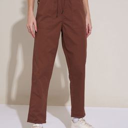 Honey by Pantaloons Women High Rise Pure Cotton Trousers-image-28