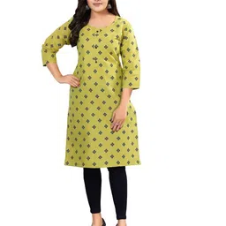 DREAM & DZIRE Bandhani Printed Round Neck Pure Cotton Straight Kurta-9
