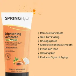 Spring H2O Set Of 2 Brightening Complete & Charcoal Face Wash - 100 ml Each image 4