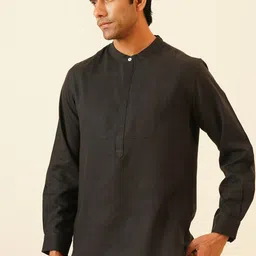 JAYPORE Band Collar Pure Cotton Straight Kurta-image-14