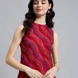 Anouk Rustic Abstract Printed Round Neck Straight Kurti-picture-16