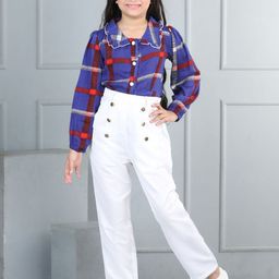 Cutiekins Girls Checked Top with Trousers-53
