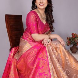 KALINI Woven Design Zari Pure Silk Kanjeevaram Saree-image-89