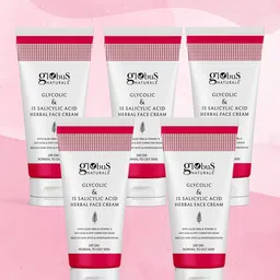 Globus naturals Set Of 5 Glycolic & 1% Salicylic Acid Herbal Face Cream - 100g Each-54