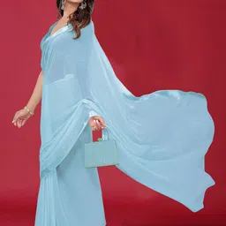 Avojee Solid Zari Border Saree-image-43