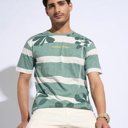 7 Alt by Pantaloons Men Striped Round Neck Cotton T-shirt-picture-28