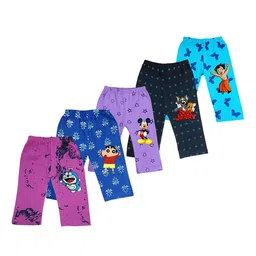 FRENCH KLEIDER Infants Boys Pack Of 5  Cartoon Printed Track Pants-48