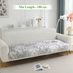 HOKIPO Grey & White Printed Waterproof Quilted Sofa Seat Mats-image-32