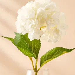 Home Centre White & Green Hydrangea Artificial Flower-43