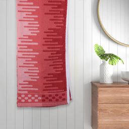 FABINALIV Red Abstract Printed 450 GSM Cotton Bath Towel-3
