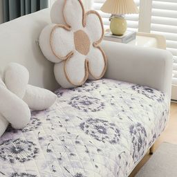 HOKIPO Grey & White Printed Waterproof Quilted Sofa Seat Mats-image-79