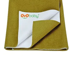 OyO Baby Instadry Anti-Piling Dry Sheet Bed Protector - Olive Green-image-78