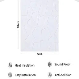 Kuber Industries 2 Pieces White Textured Self-Adhesive Brick 3D Wallpaper image 4