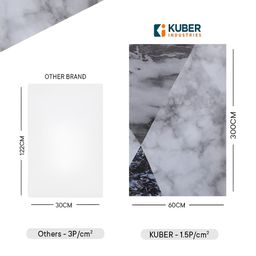 Kuber Industries Grey & White Art Living Room Self Adhesive Sticker-51