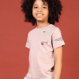 V-Mart Boys Typography Printed Round Neck Cotton T-shirt-picture-36