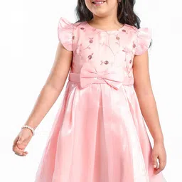 Mark and Mia Girls Round Neck Cotton Fit & Flare Dress-51