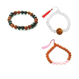 Divine souvenirs Unisex Set Of 3 Artificial Beaded Elasticated Bracelets-picture-8