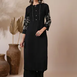 FASHOR Embroidered Top With Palazzo Co-Ords-image-50