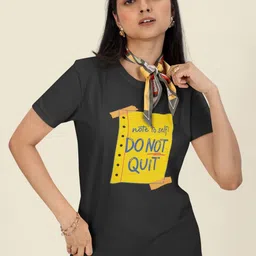 MASTI TEES Women Typography Printed Round Neck Cotton T-shirt-picture-42