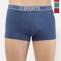 Sporto by Macho Men Pack Of 4 Combed Cotton Trunk-picture-2