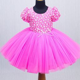 Li & Li Boutique Girls Net Fit & Flare Dress-image-97