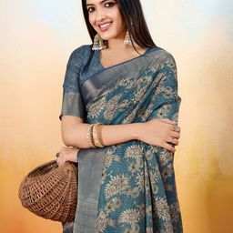 TASRIKA Kalamkari Printed Mysore Silk Saree-image-42