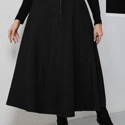 Tripursundari Fashion A-Line Maxi Denim Skirt-picture-2