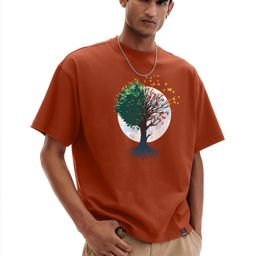 TOGS & TERRE Men Graphic Printed Round Neck Cotton Oversized T-shirt-picture-28