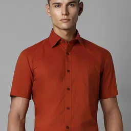 Louis Philippe Men Classic Spread Collar Solid Cotton Casual Shirt-image-25
