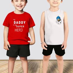 MGRS Boys Pure Cotton Printed T-shirt & Shorts-picture-12