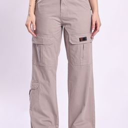 Bene Kleed Women Straight Fit High-Rise Cargos Trousers-picture-32