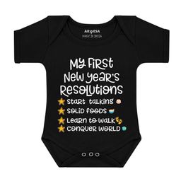 Arvesa Infants My First New Year Printed Bodysuit-60